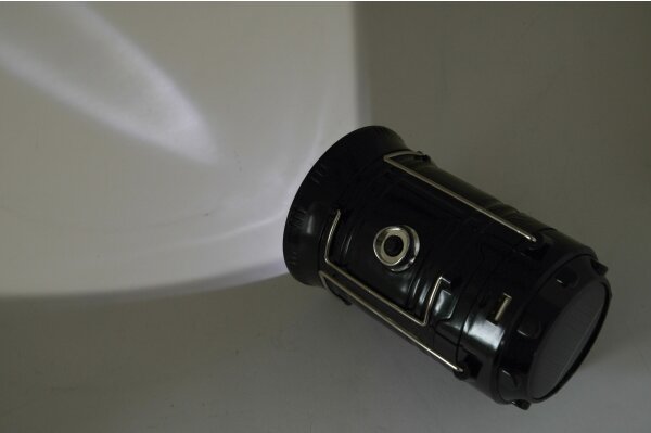 LED Přenosná solární lampa LED/1200mAh černá