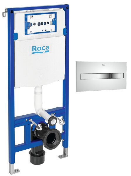 Sada podomítkový WC modul Roca Duplo One A890070020, splachovací tlačítko Roca PL A890196001