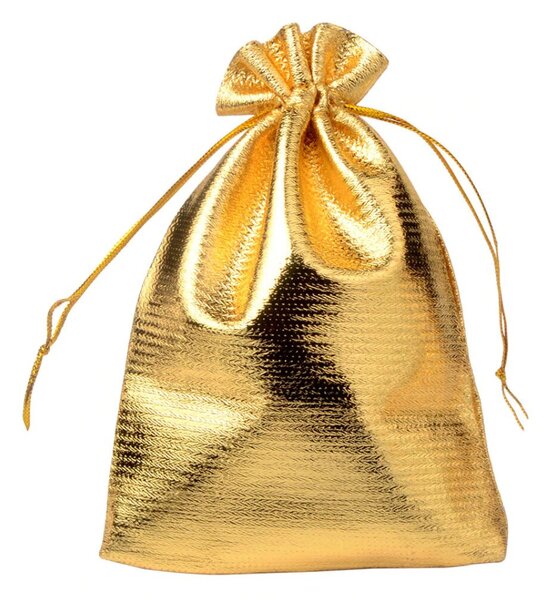 Gaira® Dárkový pytlík 9x12cm zlatý 5ks