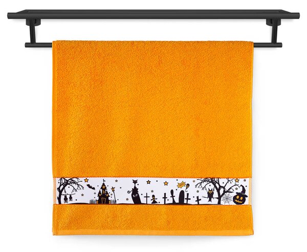 Ručník Veba NORA Halloween tisk oranžová Velikost: 70x140 cm