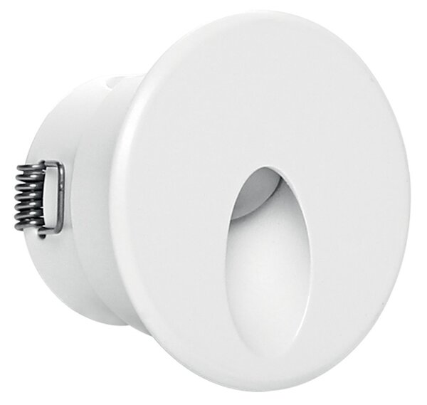Linea 85543M70 Quara_R, bílé zápustné LED svítidlo do stěny, 1x2W 2700K, Ø6,2cm, IP65