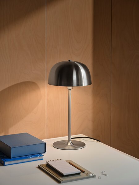 Nordlux 2010225033 Cera, stolní lampa kartáčovaná ocel 1xE27, průměr 24cm