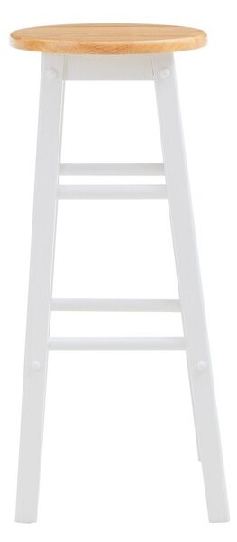 Bílá/v přírodní barvě barová stolička z kaučukového dřeva (výška sedáku 74 cm) Chester – Premier Housewares