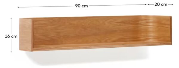Dřevěná nástěnná police Kave Home Octavia 90 cm