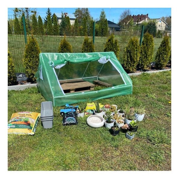 MIRPOL Foliovník, ocelový rám 60x120x49 cm - zelená barva