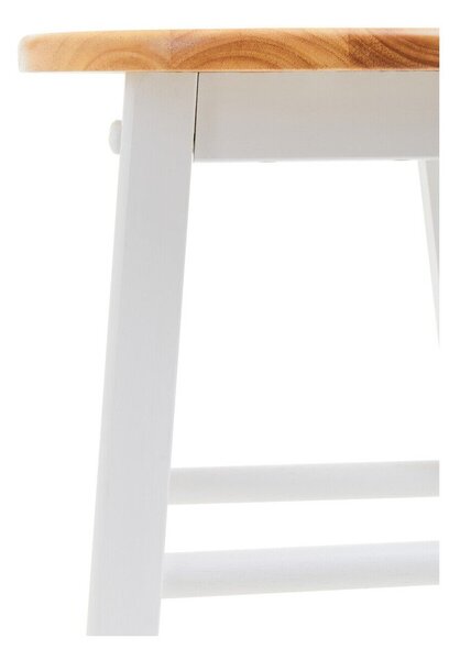 Bílá/v přírodní barvě barová stolička z kaučukového dřeva (výška sedáku 74 cm) Chester – Premier Housewares