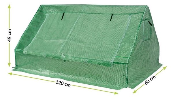 MIRPOL Foliovník, ocelový rám 60x120x49 cm - zelená barva