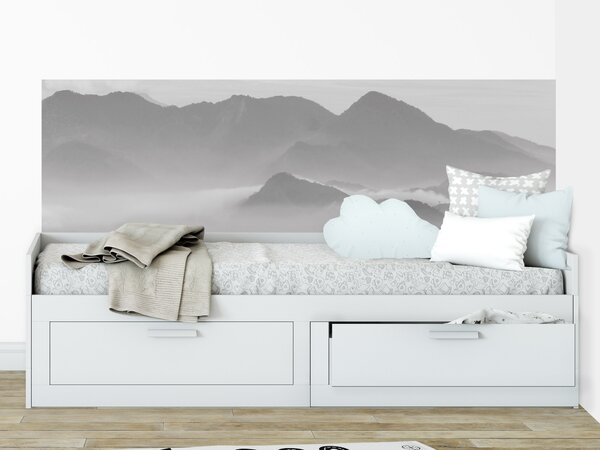 FUGU Ochrana zdi za postel - Plovoucí hory grey Varianta ochrany zdi: Delší strana postele 200x65 cm
