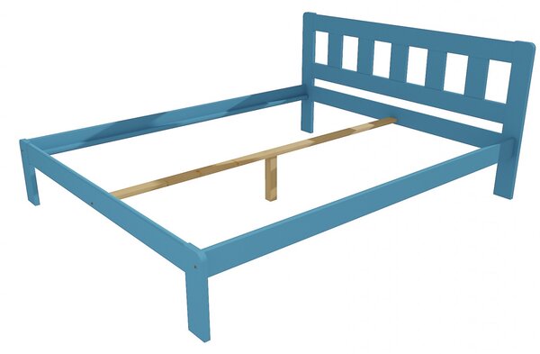 Manželská postel VMK010A masiv borovice (Barva dřeva: barva modrá, Rozměr: 120 x 200 cm)