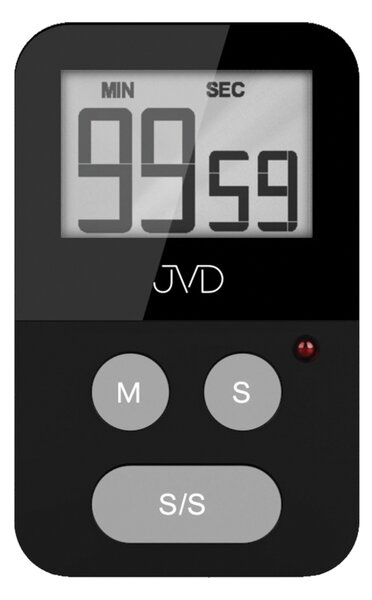 JVD Černá designová digitální kuchyňská minutka JVD DM269.2