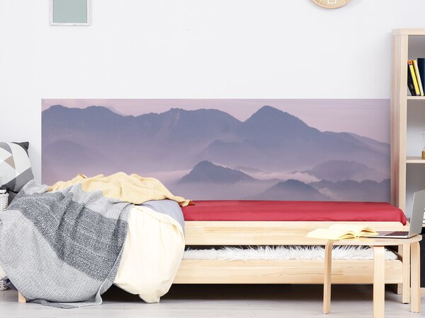 FUGU Ochrana zdi za postel - Plovoucí hory pink Varianta ochrany zdi: Delší strana postele 200x65 cm