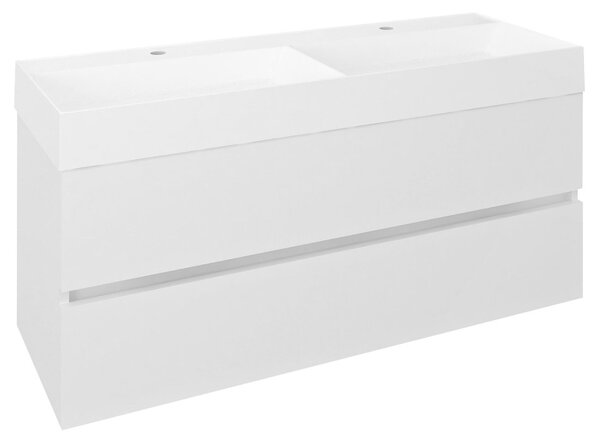 Sapho, ODETTA umyvadlová skříňka 118x50x43,5cm, bílá lesk, DT120-3030