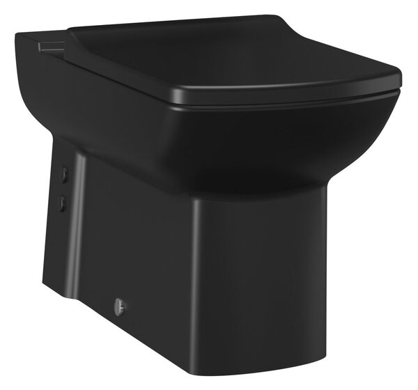 Sapho, LARA WC mísa pro kombi, spodní/zadní odpad, černá mat, LR360-11SM00E-0000