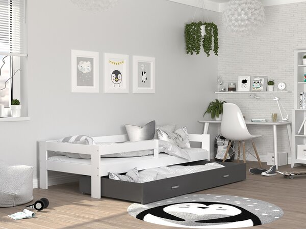 AJK Dětská postel Sára bílá/šedá Velikost spací plochy: 160x80