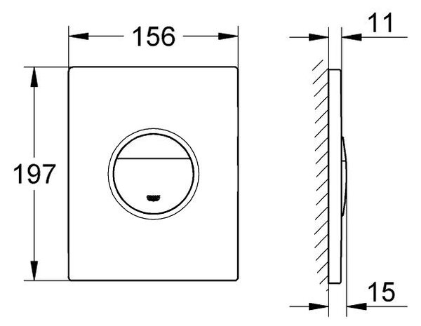 Grohe Nova splachovací tlačítko pro WC StarLight Chrome 38765000
