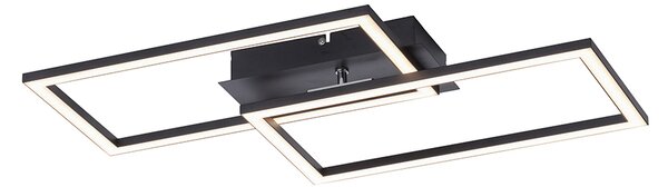 Stropní svítidlo černé 54 cm včetně LED 3-stupňové stmívatelné - Georgi