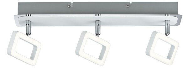 Paulmann Frame, stropní/nástěnné svítidlo, 3x4,5W LED 3000K, matná bílá/chrom, délka 43cm
