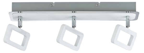Paulmann Frame, stropní/nástěnné svítidlo, 3x4,5W LED 3000K, matná bílá/chrom, délka 43cm