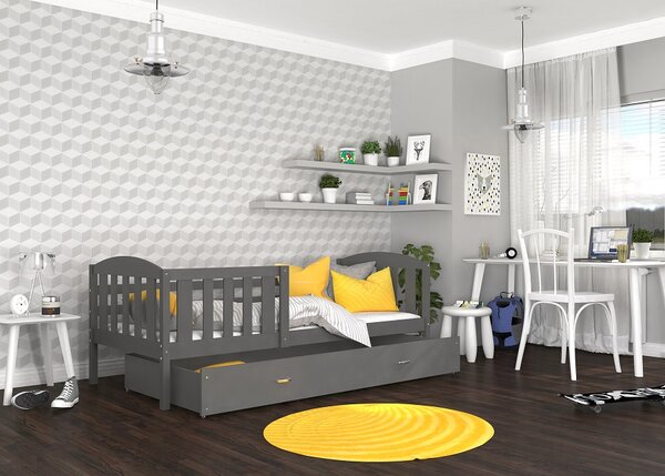 AJK Dětská postel Jakub P - šedá Velikost spací plochy: 200x90