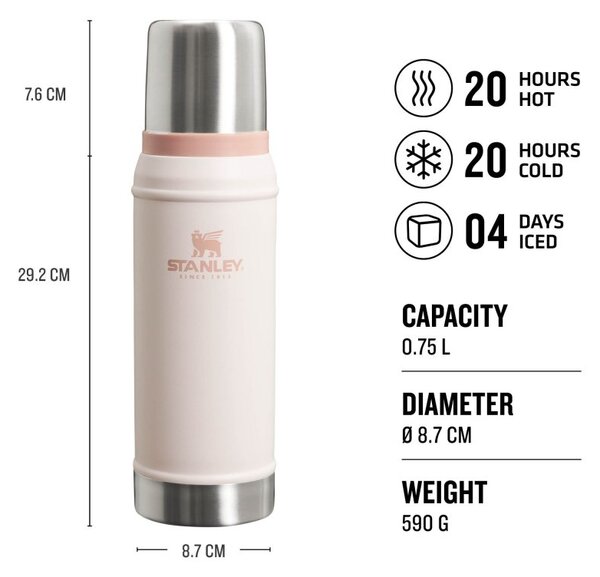 STANLEY Termoska Legendary Classic series Rose Quartz, 750 ml