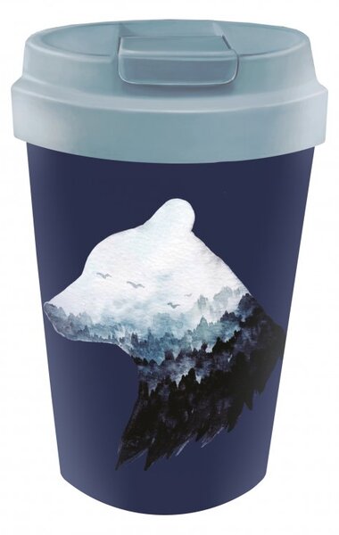 Chic.mic Cestovní hrnek Bioloco Easy cup Mountain bear, 350ml