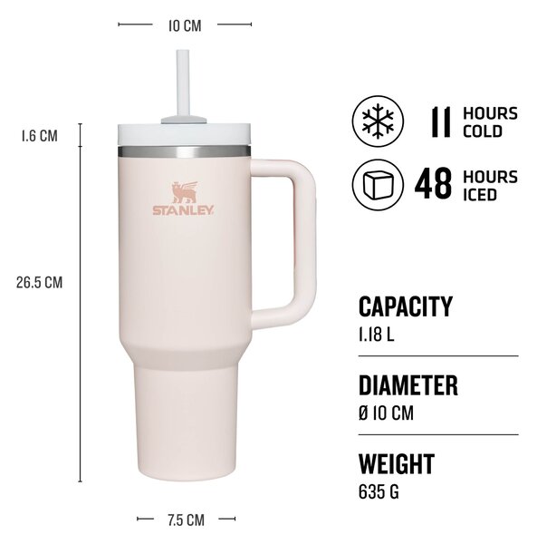 STANLEY Quencher H2.O FlowState Tumbler 1180 ml Rose Quartz 2.0