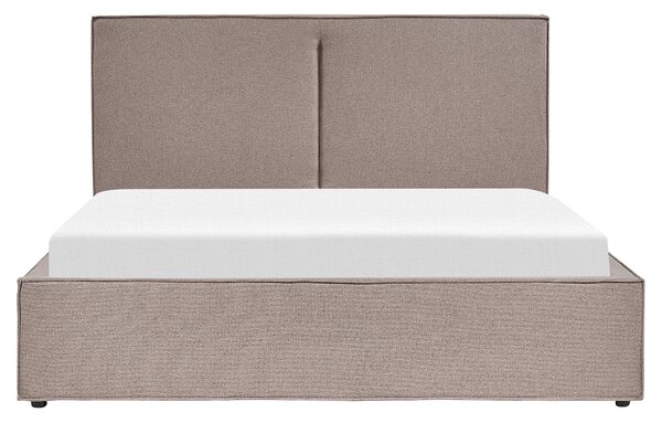 Postel s úložným prostorem Tkanina MOISSAC 160 x 200 cm Taupe