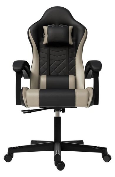 Juskys Kancelářská židle HyperSeat - černá/béžová