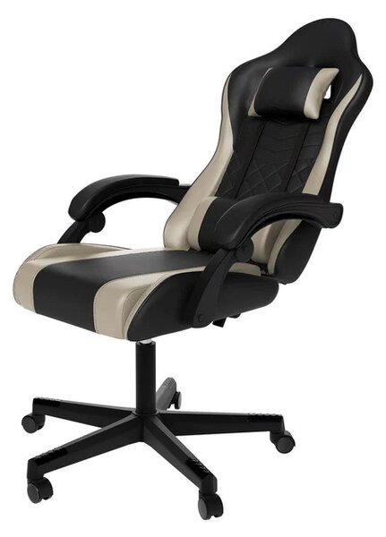 Juskys Kancelářská židle HyperSeat - černá/béžová