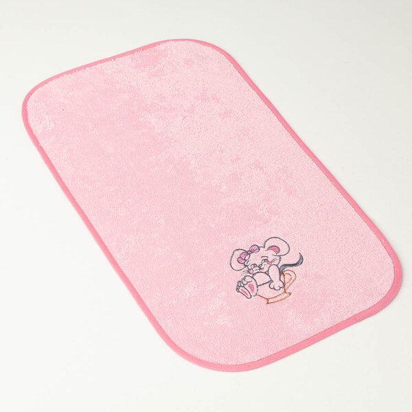Dětský ručník Veba ELMAR růžová s výšivkou Myška růžová lemovka Velikost: 30x50 cm
