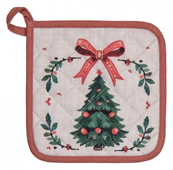 Bavlněná podložka pod hrnec / chňapka s tradičním vánočním motivem Traditional Christmas Harmony – 20x20 cm