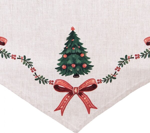 Bavlněný stolní běhoun s tradičním vánočním motivem Traditional Christmas Harmony – 50x160 cm