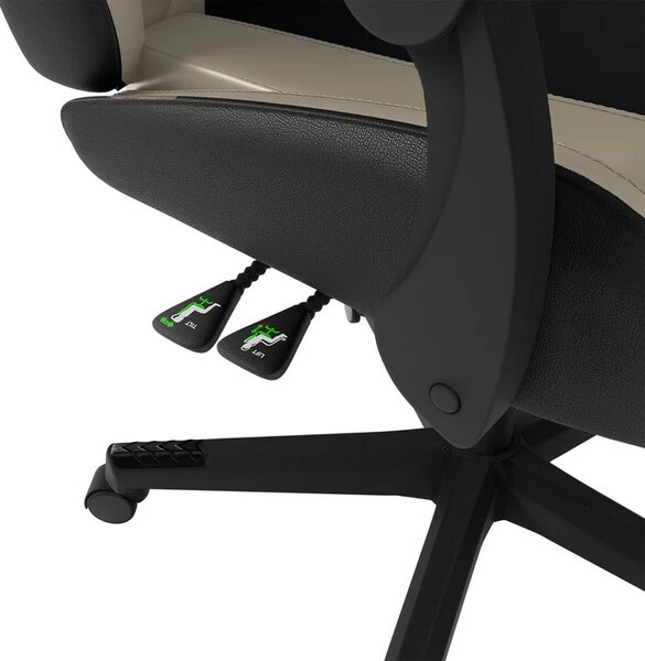 Juskys Kancelářská židle HyperSeat - černá/béžová