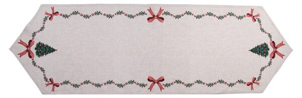 Bavlněný stolní běhoun s tradičním vánočním motivem Traditional Christmas Harmony – 50x160 cm