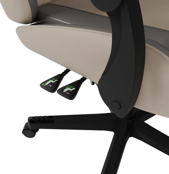 Juskys Kancelářská židle HyperSeat - béžová/šedá