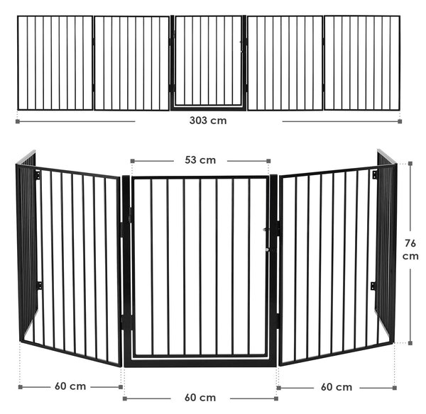 Juskys Krbová mřížka XXL 300 cm