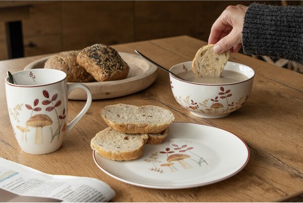 Porcelánová miska s podzimním motivem přírody a houbiček Little Fall Jewels – 500 ml