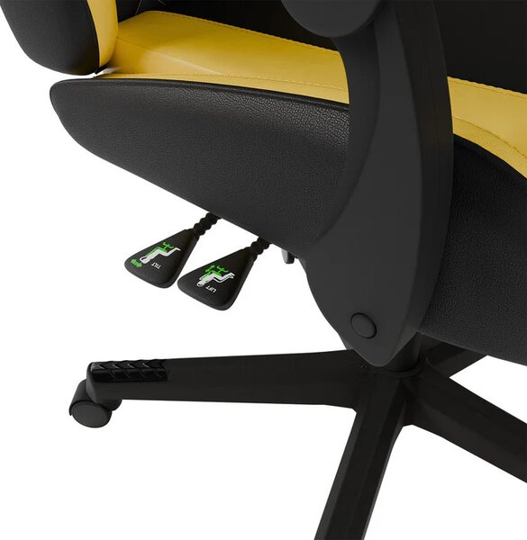 Juskys Kancelářská židle HyperSeat - černá/žlutá