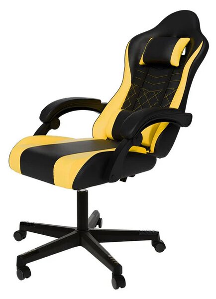Juskys Kancelářská židle HyperSeat - černá/žlutá