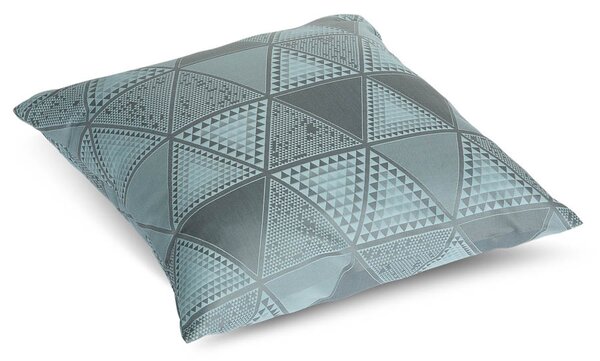 Povlak na polštář Veba STAR Nordic v kombinaci trojúhelníků a mikrodesénu šedotyrkysová Velikost: 40x40 cm