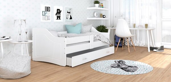 AJK Dětská postel Jirka - bílá Velikost spací plochy: 140x80, Matrace: ne