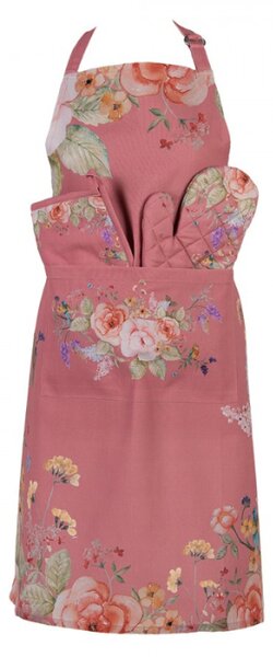 Růžová bavlněná chňapka s květinovým motivem Floral Fiesta – 18x30 cm