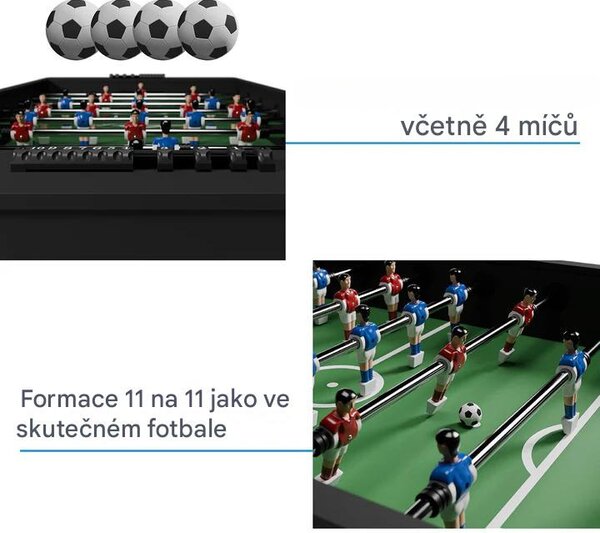 Juskys Stolní fotbal 142x76x88 cm