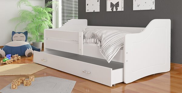 AJK Dětská postel Jirka - bílá Velikost spací plochy: 140x80, Matrace: ne