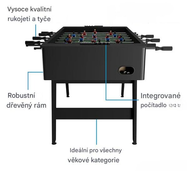 Juskys Stolní fotbal 142x76x88 cm