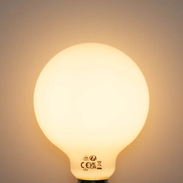 Sada 5 ks Stmívatelná LED žárovka E27 opál G95 5W 450lm 2200K