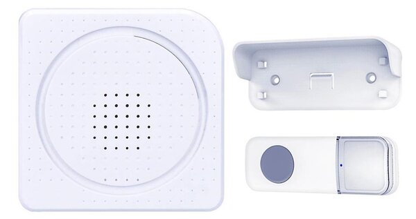 Solight 1L68 - Bezdrátový zvonek na baterie 3xAA IP44 bílá