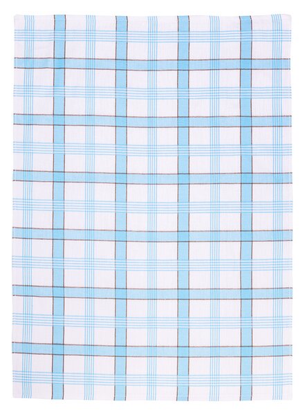 Tegatex Utěrka bavlna 3 ks - moderní káro tyrkys 50*70 cm
