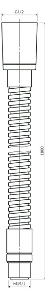 Omnires sprchová hadice 180 cm bílá 062MWM