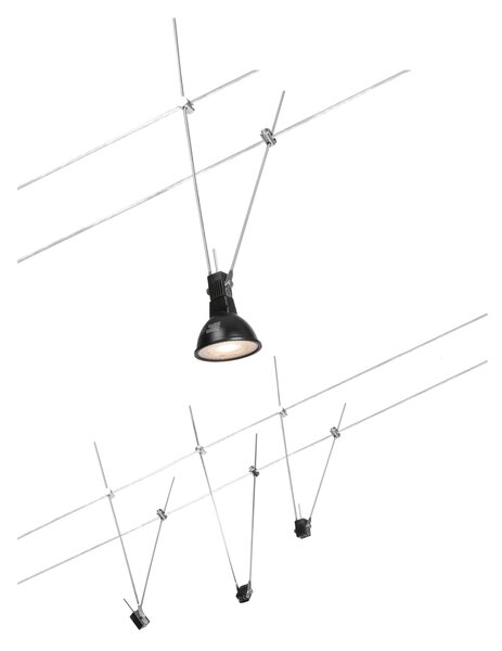 Paulmann 94455 Simple, sada lankového systému 3x GU5,3, délka 400cm, matný chrom